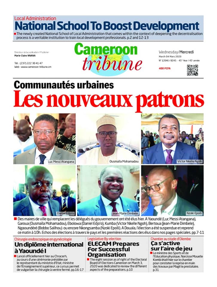 Revue de la Presse du 04 03 2020 Médias Du Cameroun