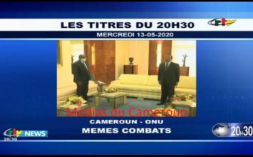 CRTV – JOURNAL DE 20H30 – (CAMEROUN-ONU : MÊMES COMBATS) – Mercredi 13 Mai 2020 – Adèle MBALA